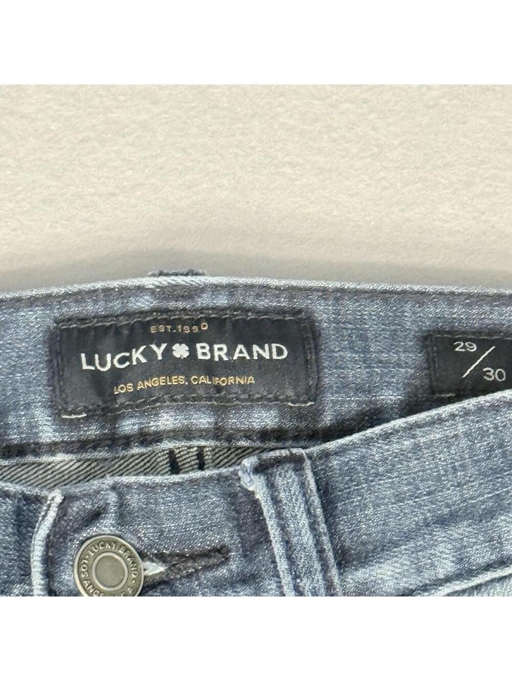 Lucky Brand Jeans Men’s 29/30 Blue Straight Fit Distressed Wash Denim‎ Pants - Picture 5 of 16